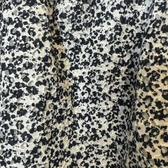 Rag & Bone Flavia Floral Print Off The Shoulder Eyelet Top Black White Size S - Picture 9 of 9